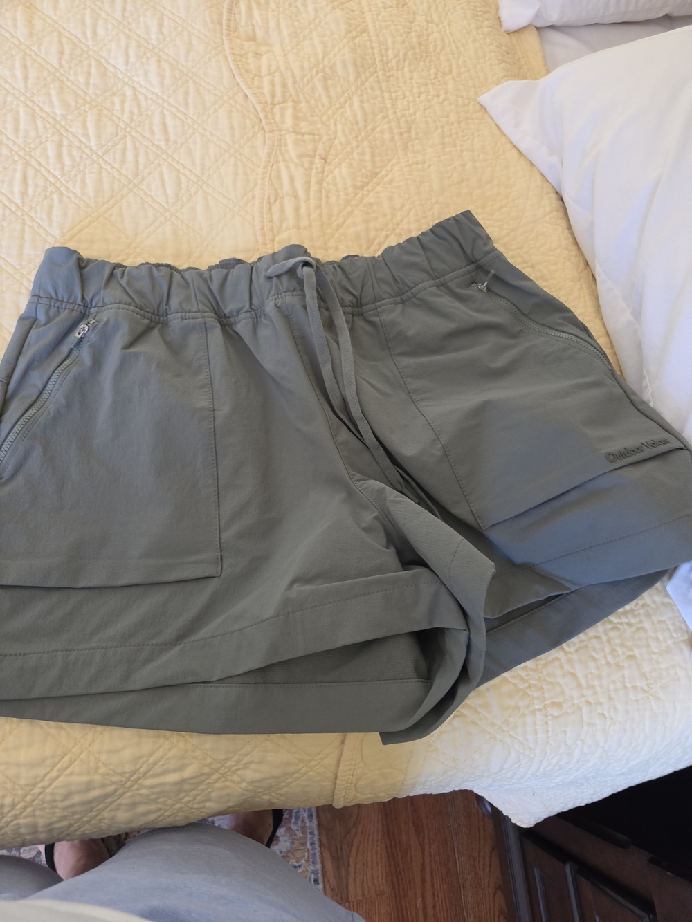 Outdoor Voices Women's Athletic Shorts in Slate Green